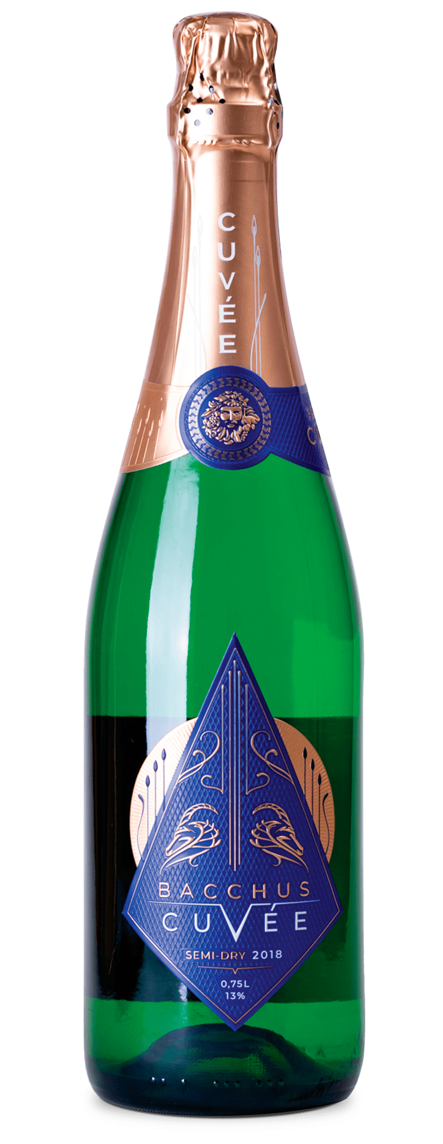 Kazakhstan aged champagne «Bacchus Сuvée» SEMI-DRY